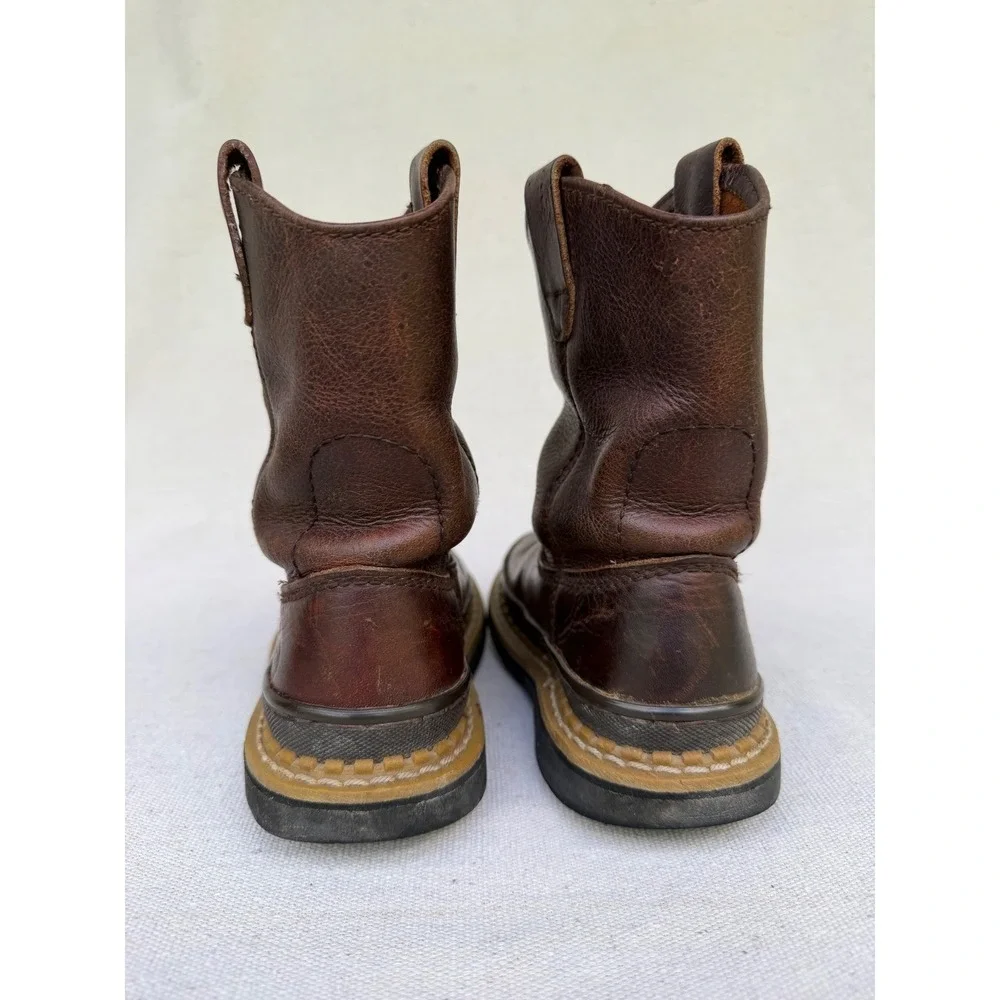 Georgia Boot Kids Little Georgia Giant Wellington Brown Leather Boots G204 10.5M